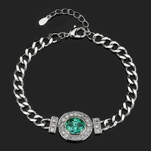 Vintage Jewelry Eco-friendly <b>Copper</b> 8*10mm Multicolor Zircon Adjustable Chain Hand <b>Bracelet</b> for Refined Everyday Elegant - Product Image 5