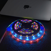 Bande lumineuse LED à pixels adressables Hanron Lighting WS2812B SK6812 RGB 144 LED/m, DC5V, IP20, corps en cuivre, compatible Wi-Fi, dimmable