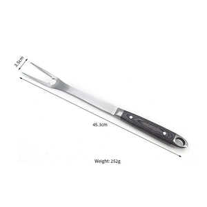 Set di 4 Utensili per <span class=keywords><strong>Barbecue</strong></span> con Paletta Forata, Forchetta, Pennello e Pinze per <span class=keywords><strong>Barbecue</strong></span> e Cucina - Product Image 6