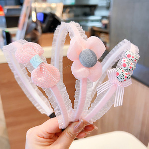 BELLEWORLD Factory Korean Summer Design <strong>Hot</strong> Selling Head Bands for Girls Kids Non Sleep Princess <strong>pink</strong> Color Sweet Bow <strong>Headbands</strong> - Product Image 2