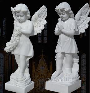 Statues de Cherub <span class=keywords><strong>gardien</strong></span> <span class=keywords><strong>en</strong></span> marbre blanc, <span class=keywords><strong>statue</strong></span> d'église, <span class=keywords><strong>jardin</strong></span>, <span class=keywords><strong>pierre</strong></span> de prière, petit <span class=keywords><strong>ange</strong></span>, à vendre - Product Image 2