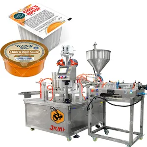 High Speed Automatic Dipping Sauce Cup Filling Sealing Machine Cream Fruit Jam Cup Filling Packing Machine