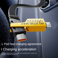 Câble Chargeur USB 4-en-1 en Alliage de Zinc et Nylon, 65W PD Multi-Fonction pour iPhone et Type-C