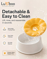 Bouteille d'eau flottante anti-déversement en plastique pour animaux de compagnie (chats et chiens) 1000 ml – Portable, sans mouillage des poils, anti-étouffement