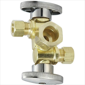 <span class=keywords><strong>Vanne</strong></span> <span class=keywords><strong>d</strong></span>'<span class=keywords><strong>arrêt</strong></span> <span class=keywords><strong>d</strong></span>'angle de compression à <span class=keywords><strong>double</strong></span> <span class=keywords><strong>sortie</strong></span> sans plomb à 1/4 tours avec deux vannes <span class=keywords><strong>d</strong></span>'<span class=keywords><strong>arrêt</strong></span>/poignées pour le contrôle de l'eau - Product Image 2