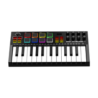 Harga grosir Portable Mini Piano 25-Key USB Keyboard Drum Pad Midi Controller Keyboard