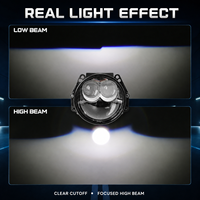Projecteur de phare laser bi-LED de précision 3 pouces 6000K 12V 24V, faisceau haut et bas, lentille de rétrofit automobile pour éclairage de voiture