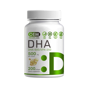 OEM Supplément de Vitamine DHA Capsule Molle Saveur Citron DHA 1000mg + EPA 500mg Huile de Poisson Omega-3 Sans Mercure Soutien pour la Santé du Cerveau - Product Image 1