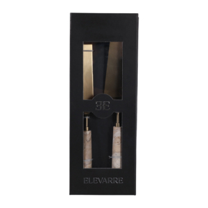 Set di Servizio Moderno con Manico Lungo, Utensili da Cucina con Lama in Ottone e Manico in Marmo per l'Accoglienza - Product Image 2