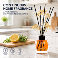 Diffuseur de parfum LORIS, diffuseur à bâtonnets 120 ml, parfum naturel longue durée pour la maison, le bureau, la salle de bain