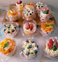Boîtes à cupcakes en plastique jetables, emballages individuels pour cupcakes en papier MaFen avec couvercle hermétique intégré pour fête