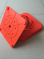 Cône de signalisation réfléchissant pliable à LED pour la sécurité routière, cône de sécurité pliable pour voiture, fabricant avec base en PP et ABS