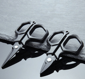 Zwarte visschaar, draagbare vislijnknipper, knoopverwijderaar, lijnschaar met koord - Product Image 5