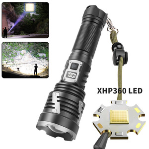 XHP360 ไฟฉายกำลังสูง 30W LED จอแสดงผลดิจิตอลแบบชาร์จไฟได้ระยะไกลไฟฉายยุทธวิธี - Product Image 4