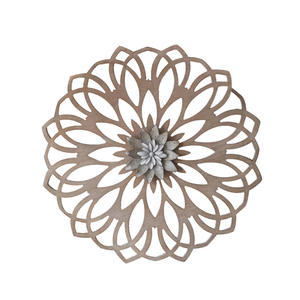 American Retro <b>Wall</b> Shelf Distressed Iron Carved Wood Decor Living Room Entryway Hanging Display - Product Image 5