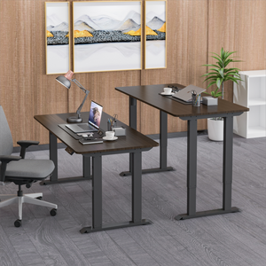 Tùy chỉnh văn phòng họp hội nghị bảng 2 động cơ ngồi đứng Chiều cao có thể điều chỉnh đứng bàn khung 4 chân bàn văn phòng - Product Image 2