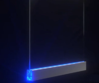 Nouveaux designs de balustrades de balcon en verre sans cadre avec éclairage LED, balustrades en aluminium pour villa