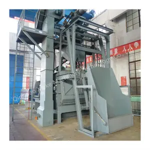 Qingdao Xinke Q324/Q326/Q15gn/Q28gn Manganese Belt Continuous Tumblast Blaster Tumble Rubber Belt Type Shot Blasting Machine