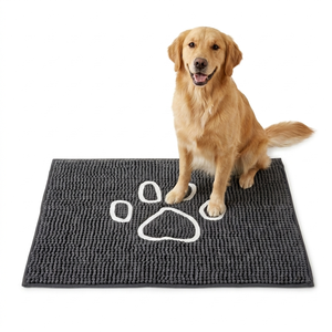 <span class=keywords><strong>Tapis</strong></span> de porte en chenille antidérapant pour animaux de compagnie, motif simple de patte blanche, absorbant l'eau <span class=keywords><strong>et</strong></span> la boue, pour porte avant <span class=keywords><strong>et</strong></span> arrière - Product Image 2