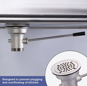 <span class=keywords><strong>Desagüe</strong></span> de <span class=keywords><strong>Fregadero</strong></span> de Acero Inoxidable de Alta Resistencia Directo de Fábrica con Manija Larga para Proyectos Comerciales de Restaurantes y Hoteles - Product Image 3