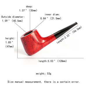 Briarwood Pipe Freehand Handmade 55Mm Thick Tobacco Pipe Tabletop Smoking Pipe - Product Image 5