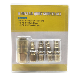Kit de 5 Tapones de Latón y Cobre de 1/4'' con Rosca Estándar para Aplicaciones de Línea de Gas - Product Image 6