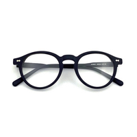 Monturas de Gafas Redondas Vintage de Acetato, Impresión Personalizada, Montura Óptica de Aro Completo, Duraderas