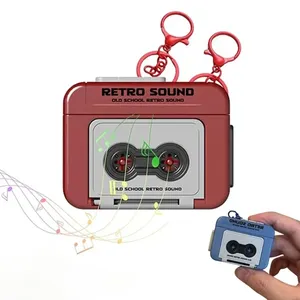 LLavero de caja de música de gramófono Retro, juguete creativo para aliviar el estrés para mujer, bolso, accesorio de estilo Vintage - Product Image 1