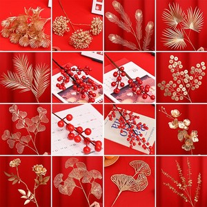 Xin Xinyi Fruta de la Fortuna Artificial, Baya Roja de Granada de 12 Ramas, Decoración de Plástico para Bodas, Hogar y Exteriores - Product Image 4