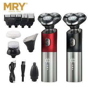 Rasoir électrique pour homme MRY à 3 lames, 600 mAh, charge rapide 2H, étanche IPX6, rasoir rechargeable sans fil USB, <span class=keywords><strong>kit</strong></span> de toilettage 5 en 1 - Product Image 4