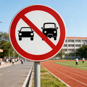 Universele rode ronde verkeersborden zonder motorvoertuigen - Geregioaliseerde reflecterende wegverbodsborden (in overeenstemming met het Verdrag van Wenen) - Product Image 4