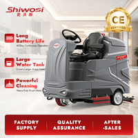 Nettoyeur de sol électrique SHIWOSI, nettoyeur automatique industriel avec batterie 24V 100Ah