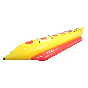 Summer Water Park Equipment Flying Fish Banana Ship 8 Passengers Inflatable Banana Boat