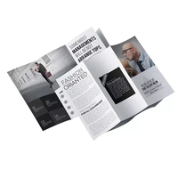 Service d'impression OEM A2 A3 A4 A5 A6 Flyers pliants personnalisés Brochure manuelle Brochure à trois volets pour les entreprises