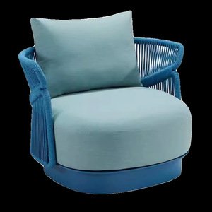 Ensemble de canapés en rotin minimaliste pour l'extérieur, imperméable, résistant au soleil, pour jardin, balcon, villa, style moderne et simple - Product Image 2