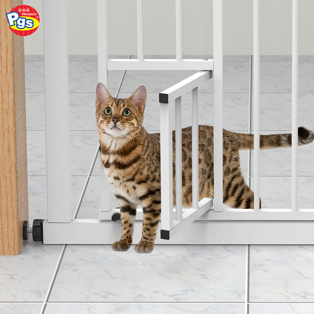 PRODIGY SG003 Retractable Pet Safety Gate Button Closure Animal Pattern Iron ABS Material Child Door Protector OEM Customizable