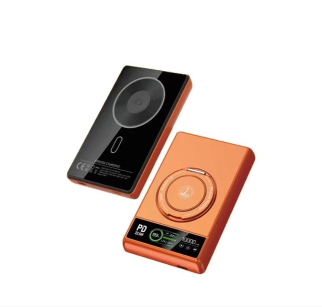 Super Fast Charging 10000 MAh Magnetic Power Bank with PD 22.5W Semi Solid State Battery TFT Color Screen & Circular Stand