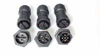 M20 2 3 4 5 7 Pin Wasserdichter Elektrischer LED Außen-Stromkabelstecker, Stecker-Buchse-Verbindung mit Schraubgewinde