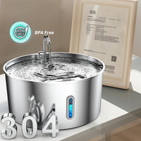 Fontaine à eau pour animaux de compagnie 7L en acier inoxydable, alimentée par USB, filtration au charbon actif, eau propre recirculante, grande capacité, directement de l'usine