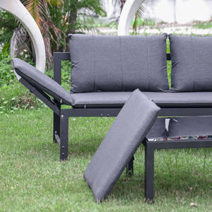 Commercio all'ingrosso divano esterno in alluminio mobili da <span class=keywords><strong>giardino</strong></span> tavolino per il tempo libero divano <span class=keywords><strong>Set</strong></span> tre pezzi - Product Image 4