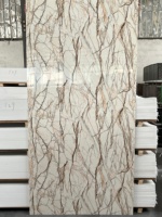 Panneau mural en PVC effet marbre brillant, imperméable et ignifuge, style traditionnel et moderne, pour divertissement, directement de l'usine