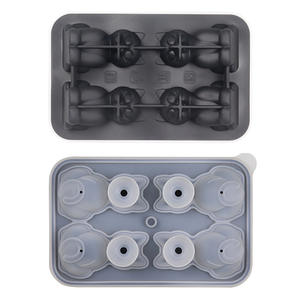 Moule à glaçons en silicone en forme d'animaux explosifs, chaton, chiot, alpaga, <span class=keywords><strong>labrador</strong></span>, designs - Congélation rapide, démoulage facile, capacité de 100 ml - Product Image 6