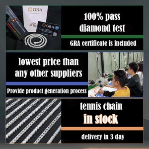 2 מ "מ 3 מ" מ 4 מ "מ 5 מ" מ מסוסאניט שרשרת טניס כסף 925 vvvs - Product Image 6