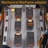 Adaptateur USB-A femelle vers Type-C mâle portable et durable 10 Gbit/s, PD 120 W, connecteur de transfert de données rapide pour ordinateur portable avec indicateur JILIAN