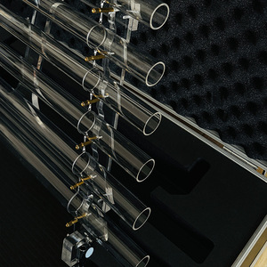 Carillon éolien en cristal de quartz naturel transparent, harpe chantante à 8 notes, instrument de thérapie sonore à poignée en bois pour le yoga - Product Image 5