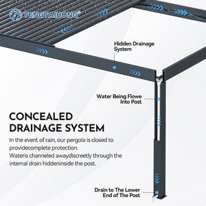 Pérgola de Aluminio con Revestimiento en Polvo de Alta Resistencia a la Corrosión, Certificada CE, Resistente a la Intemperie, <span class=keywords><strong>para</strong></span> Balcón - Product Image 4