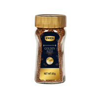 Pot à café en verre carré transparent hermétique 85g avec couvercle en plastique Pot de stockage des aliments pour le grain de café