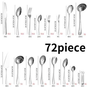 Offre Spéciale : Ensemble de Couverts 72 Pièces, Service de Table 84 Pièces en Acier Inoxydable avec Étui - Product Image 2