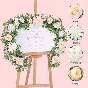 Decoraciones <span class=keywords><strong>de</strong></span> boda para mesa <span class=keywords><strong>de</strong></span> recepción que muestra el soporte Decoración Flores Artificiales Rose Vines Flores <span class=keywords><strong>de</strong></span> <span class=keywords><strong>seda</strong></span> decorativas - Product Image 6