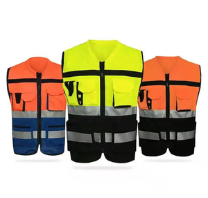 Chaleco DE SEGURIDAD reflectante de alta visibilidad para trabajadores de la construcción de tráfico Bolsillos funcionales incluidos - Product Image 2